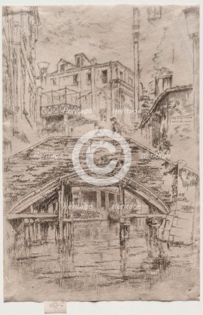Ponte del Piovan, 1886. Creator: James McNeill Whistler (American, 1834-1903).