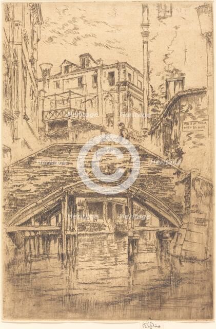 Ponte del Piovan, 1880. Creator: James Abbott McNeill Whistler.