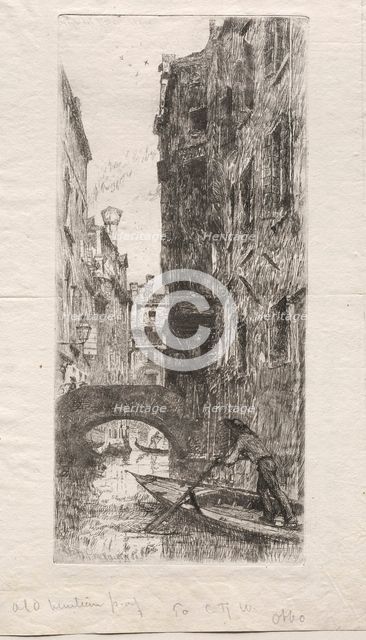 Ponte del Pistor, Venice, 1880. Creator: Otto H. Bacher (American, 1856-1909).