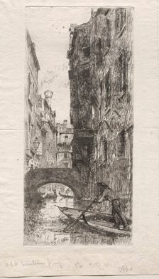 Ponte del Pistor, Venice, 1880. Creator: Otto H. Bacher (American, 1856-1909)