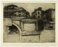 Ponte della Trinità, 1902-07. Creator: David Young Cameron