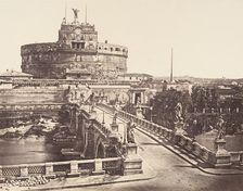 Ponte e Castel S. Angelo, 1848-52. Creator: Eugène Constant