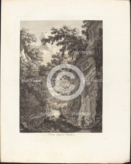 Ponte Lupo a Tivoli, 1792. Creator: Albert Christoph Dies.