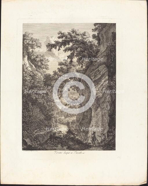 Ponte Lupo a Tivoli, 1792. Creator: Albert Christoph Dies.