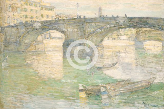 Ponte Santa Trinità, 1897. Creator: Frederick Childe Hassam.