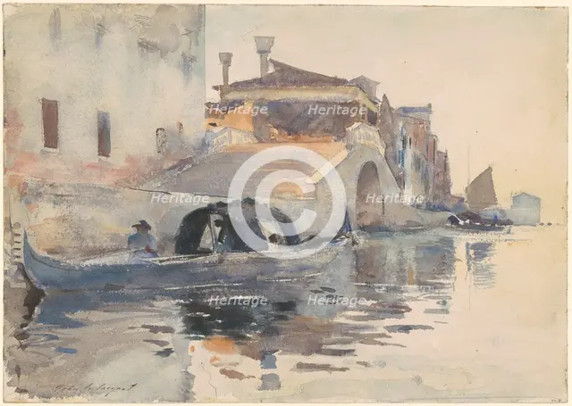 Ponte Panada, Fondamenta Nuove, Venice, c. 1880. Creator: John Singer Sargent.