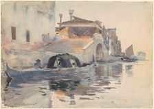Ponte Panada, Fondamenta Nuove, Venice, c. 1880. Creator: John Singer Sargent