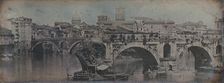 Ponte Rotto (Pons Aemilius), Rome, 1842. Creator: Joseph Philibert Girault De Prangey