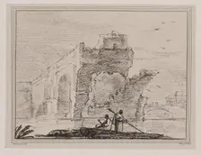 Ponte Rotto, Rome, late 18th-early 19th century. Creator: John Whessell