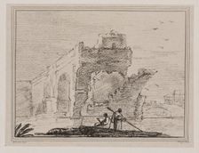 Ponte Rotto, Rome, late 18th-early 19th century. Creator: John Whessell