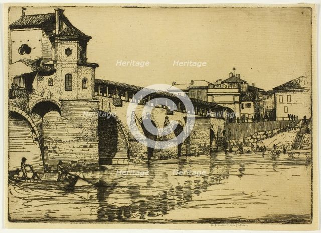 Ponte Ticino, Pavia, 1904. Creator: Donald Shaw MacLaughlan.