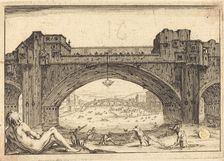 Ponte Vecchio, Florence, c. 1617. Creator: Jacques Callot