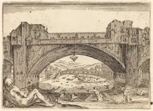 Ponte Vecchio, Florence, c. 1622. Creator: Jacques Callot