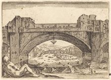 Ponte Vecchio, Florence, c. 1622. Creator: Jacques Callot