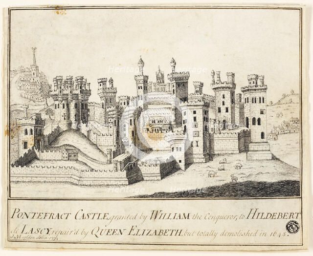 Pontefract Castle, 1774. Creator: J Marsden.