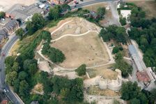 Pontefract Castle, a Norman motte and bailey castle, West Yorkshire, 2018. Creator: Historic England
