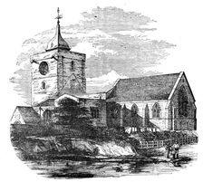 Ponteland Church, Northumberland, 1854. Creator: Unknown
