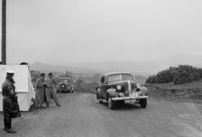 Pontiac saloon of J Owen-Smith competing in the South Wales Auto Club Welsh Rally, 1937 Artist: Bill Brunell