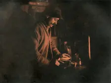 Ponting Developing a Plate in the Dark Room c1910–1913, (1913)