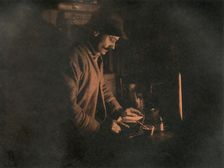 Ponting Developing a Plate in the Dark Room c1910–1913, (1913)