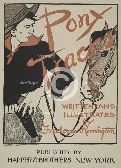 Pony Tracks, Written and Illustrated by Frederic Remington, Published by Harper..., c1895. Creator: Edward Penfield.