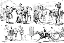 Pony and Galloway races at the Ranelagh Club on Boat-Race Day, 1890. Creator: Unknown