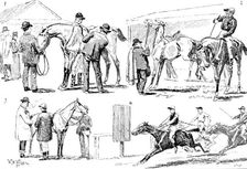 Pony and Galloway races at the Ranelagh Club on Boat-Race Day, 1890. Creator: Unknown