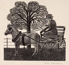 Pony and Trap, 1934. Creator: Eric Ravilious
