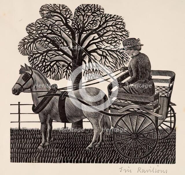 Pony and Trap, 1934. Creator: Eric Ravilious.