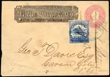 Pony Express to Carson City, NV cover, 1862. Creator: Unknown