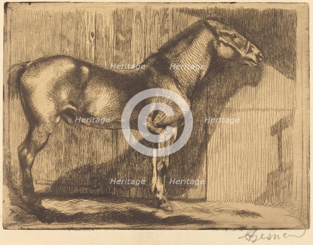 Pony (Le poney), 1892. Creator: Paul Albert Besnard.
