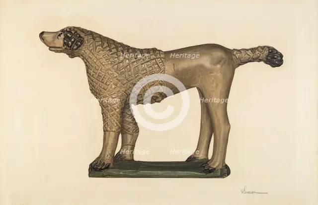 Poodle, c. 1940. Creator: Selma Sandler.