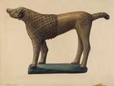 Poodle, c. 1937. Creator: Mina Lowry