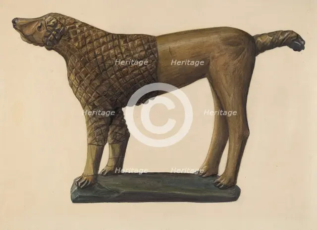 Poodle, c. 1937. Creator: Mina Lowry.