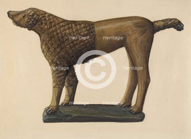 Poodle, c. 1937. Creator: Mina Lowry.