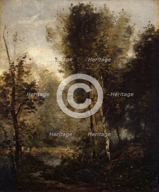 Pool in the Wood, 1867. Creator: Jean-Baptiste-Camille Corot.
