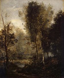 Pool in the Wood, 1867. Creator: Jean-Baptiste-Camille Corot