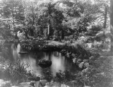 Pool in garden of estate of George F. Baker, Tuxedo, New York, c1915. Creator: Frances Benjamin Johnston