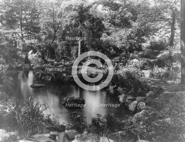 Pool in garden of estate of George F. Baker, Tuxedo, New York, c1915. Creator: Frances Benjamin Johnston.