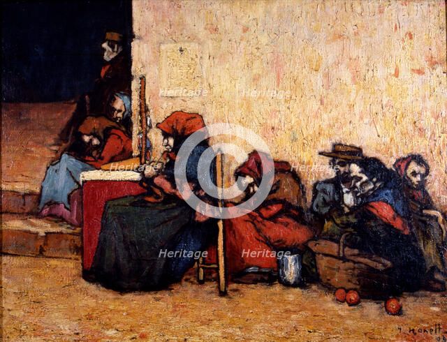 Poor waiting the soup', 1899, oil by Isidre Nonell.