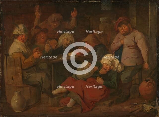 Poor Folk Drinking in a Tavern, c.1625-c.1630. Creator: Adriaen Brouwer.