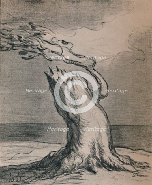 'Poor France! The Trunk Is Blasted', 1871, (1946). Artist: Honore Daumier.