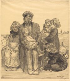 Poor People (Les pauvres gens), 1914. Creator: Theophile Alexandre Steinlen