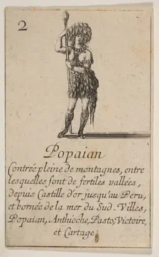 Popayan, from Game of Geography (Jeu de la Géographie), 1644. Creator: Stefano della Bella