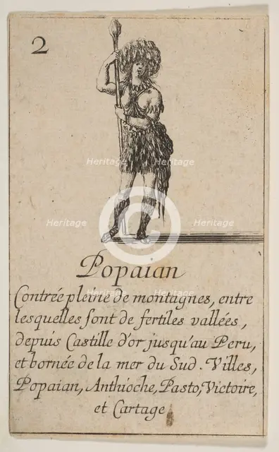 Popayan, from 'Game of Geography' (Jeu de la Géographie), 1644. Creator: Stefano della Bella.