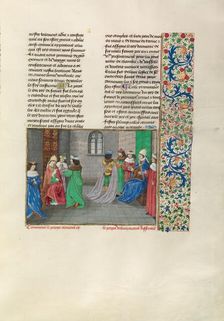 Pope Urban VI and the Anti-Pope Clement VII, c1378; Chroniques (Book Three), about 1480-1483. Creator: Master of the Getty Froissart