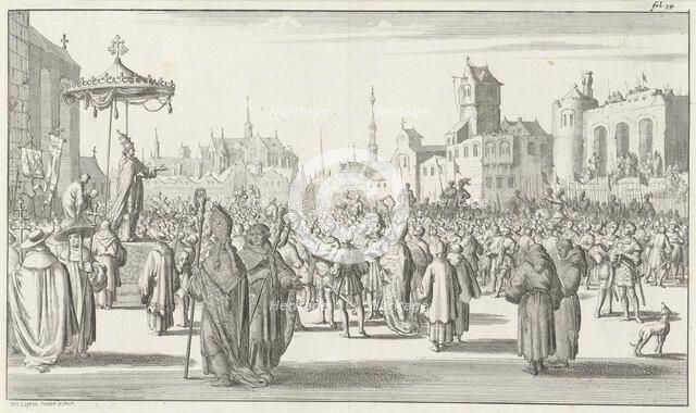 Pope Urban II preaches the First Crusade, 1683. Artist: Ten Hoorn, Timotheus (1644-1715)