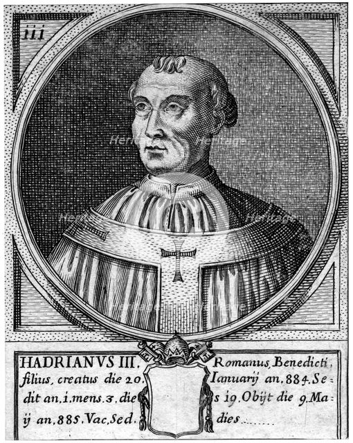 Pope Adrian III. Artist: Unknown