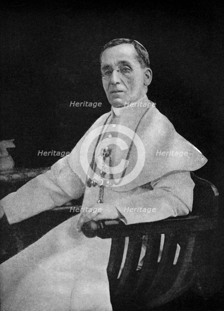 Pope Benedict XV, 1920. Artist: D'Alessandri
