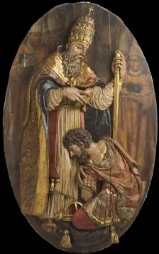 Pope Blessing Constantine (image 1 of 15), 16th century. Creator: Unknown